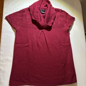 Y2K Design History Deep Red Cowl Neck Sweater